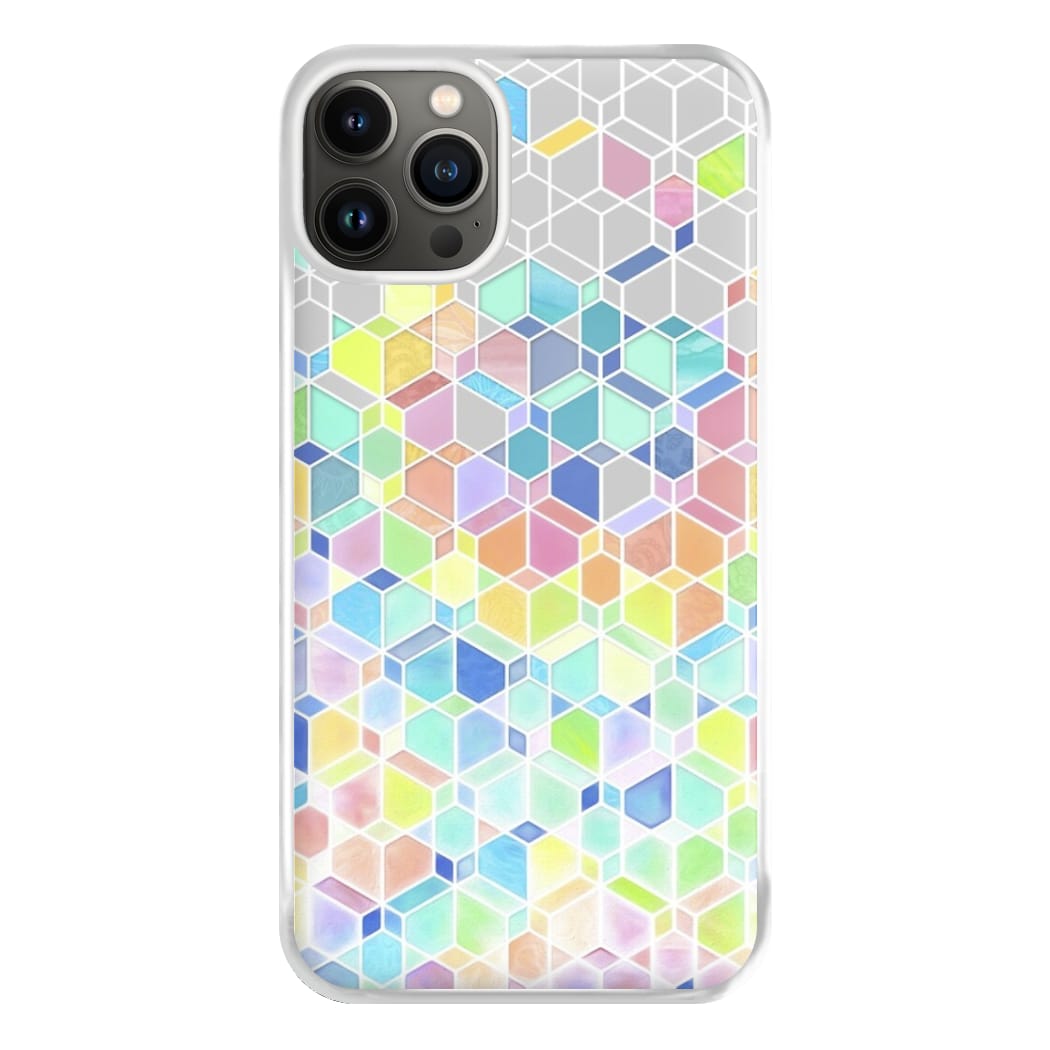 Bright Hexagon Pattern Phone Case for iPhone 13