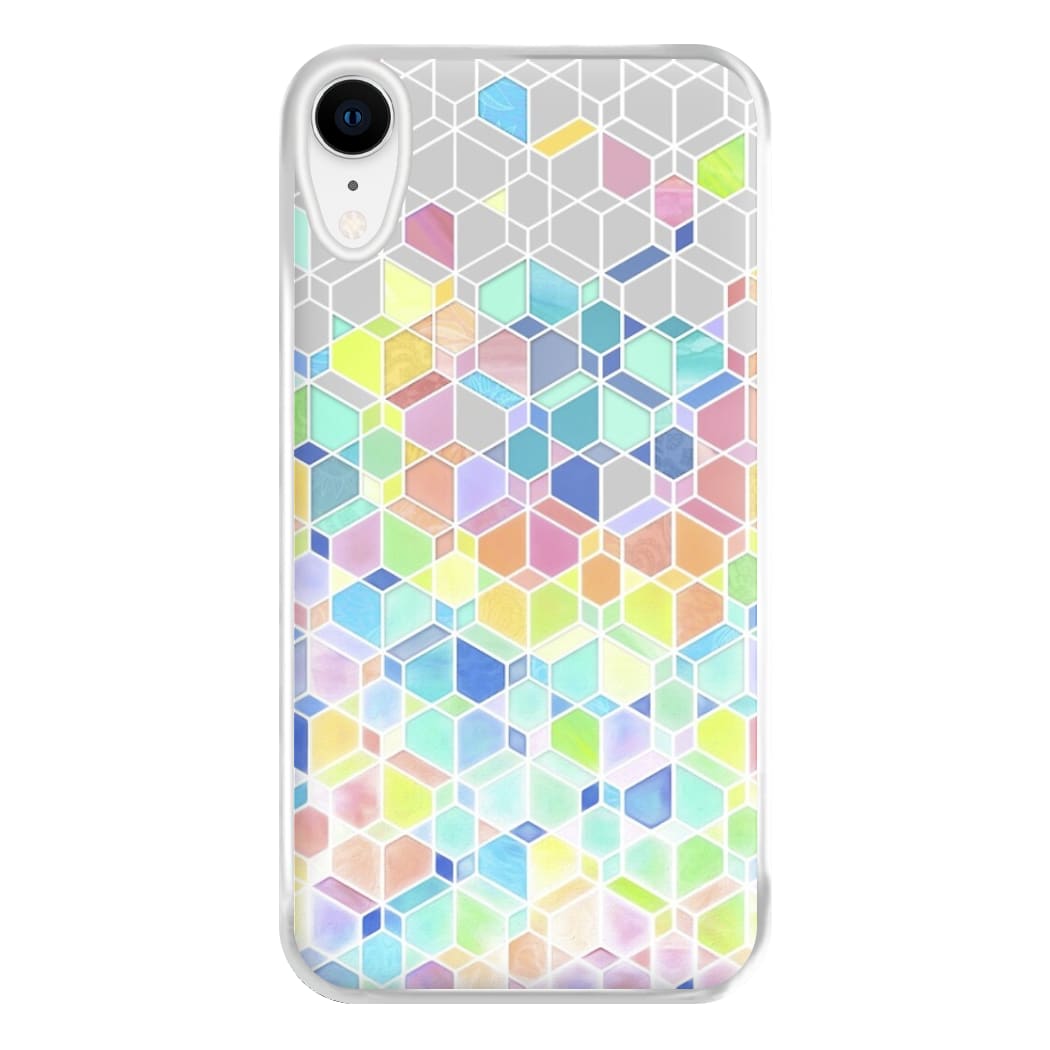 Bright Hexagon Pattern Phone Case for iPhone XR