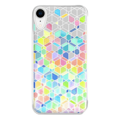 Bright Hexagon Pattern Phone Case for iPhone XR