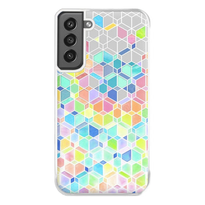 Bright Hexagon Pattern Phone Case for Galaxy S21FE