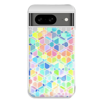 Bright Hexagon Pattern Phone Case for Google Pixel 8