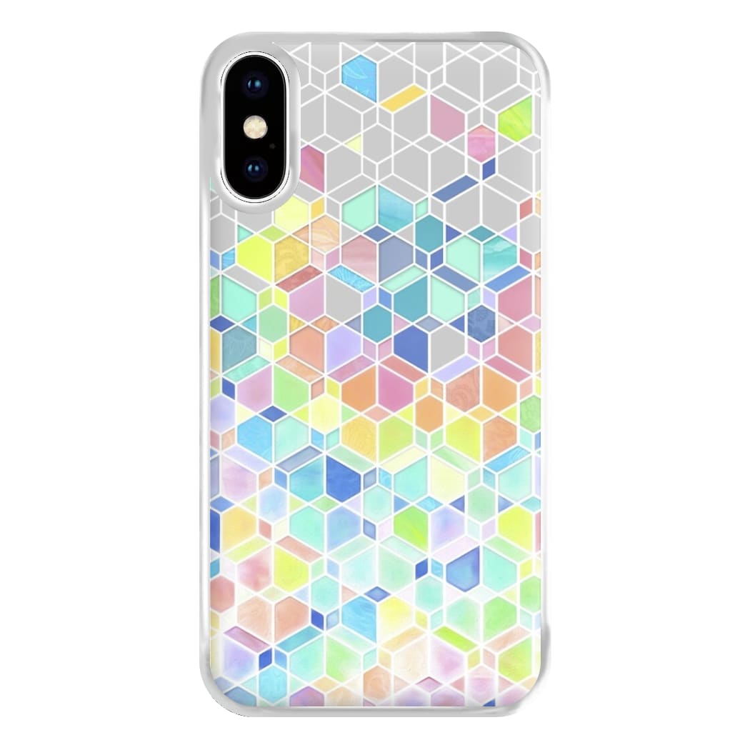 Bright Hexagon Pattern Phone Case for iPhone XS Max