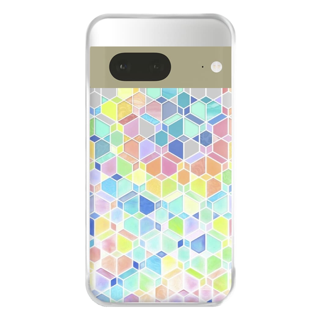 Bright Hexagon Pattern Phone Case for Google Pixel 7a