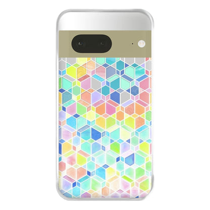 Bright Hexagon Pattern Phone Case for Google Pixel 7a