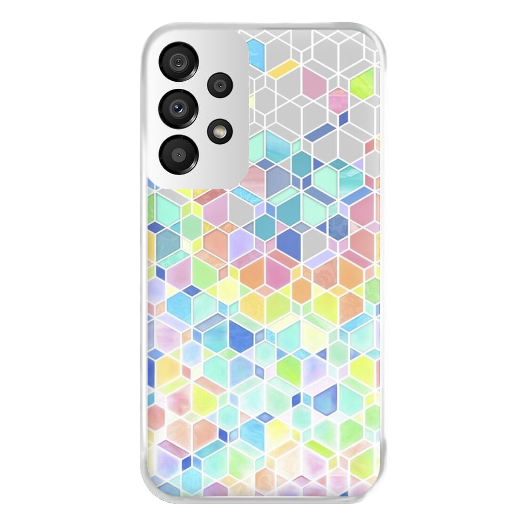 Bright Hexagon Pattern Phone Case for Galaxy A33