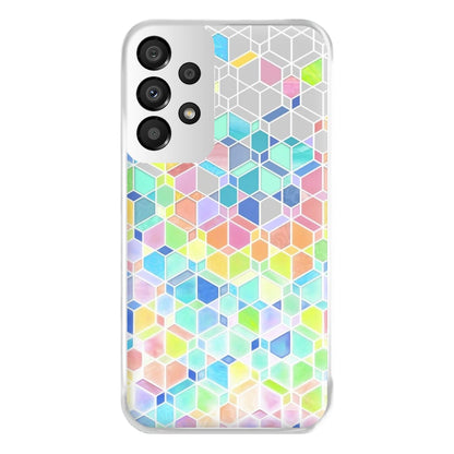 Bright Hexagon Pattern Phone Case for Galaxy A33