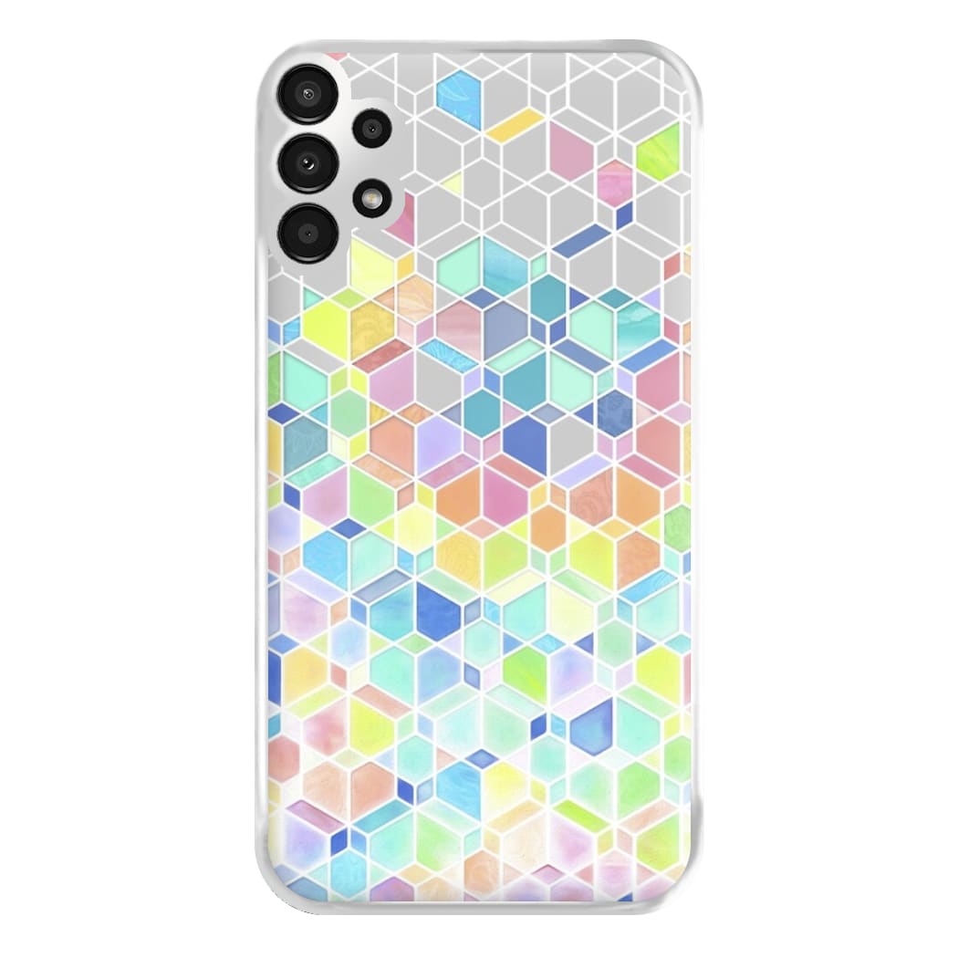 Bright Hexagon Pattern Phone Case for Galaxy A13