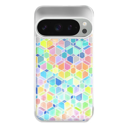 Bright Hexagon Pattern Phone Case for Google Pixel 9 Pro XL