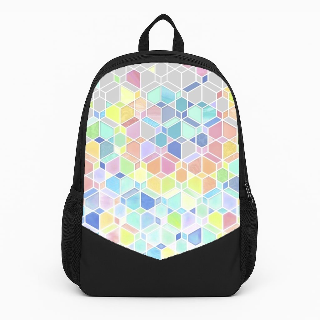 Bright Hexagon Pattern Backpack