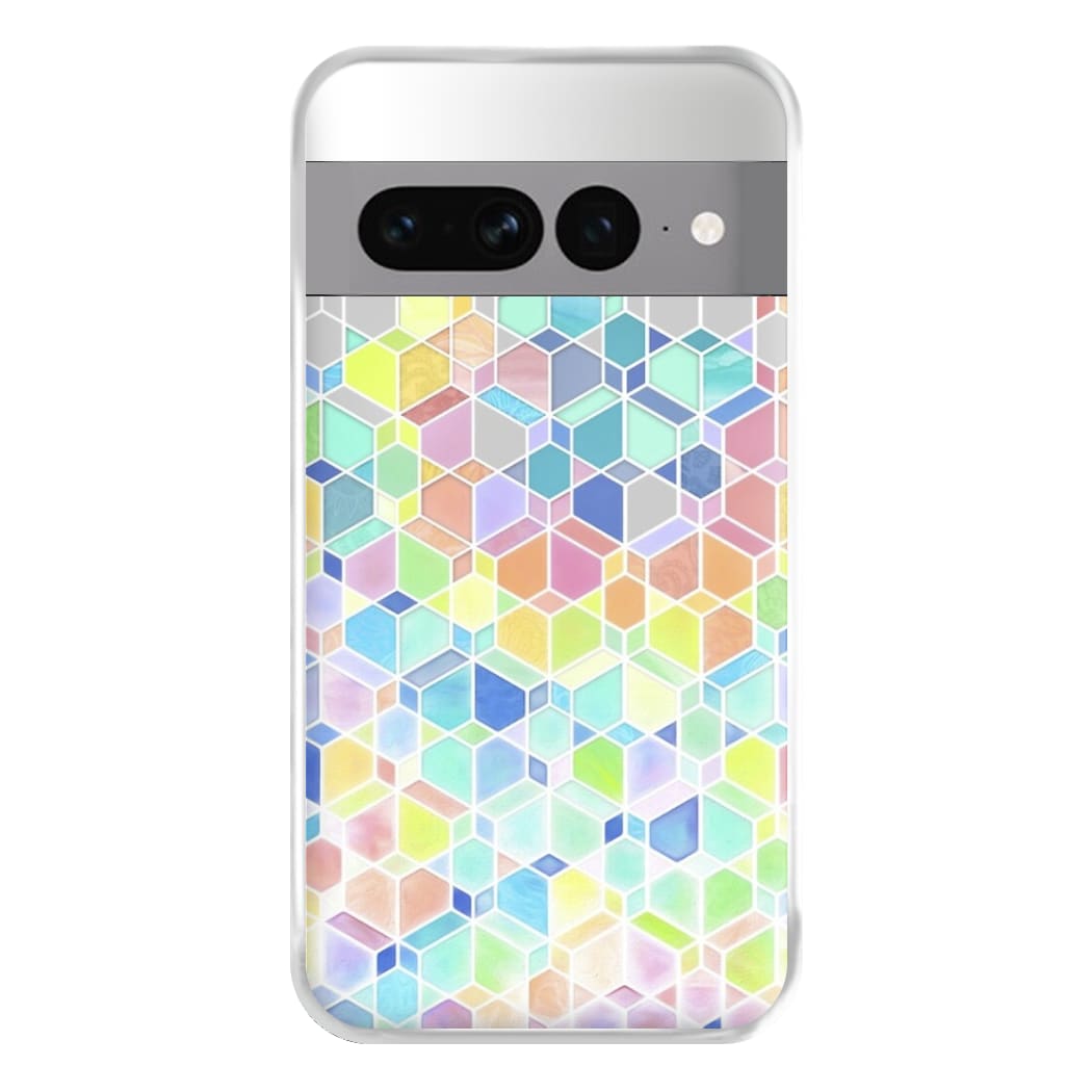 Bright Hexagon Pattern Phone Case for Google Pixel 7 Pro