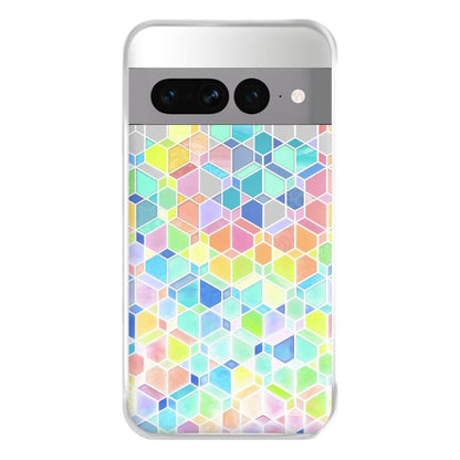 Bright Hexagon Pattern Phone Case for Google Pixel 7 Pro