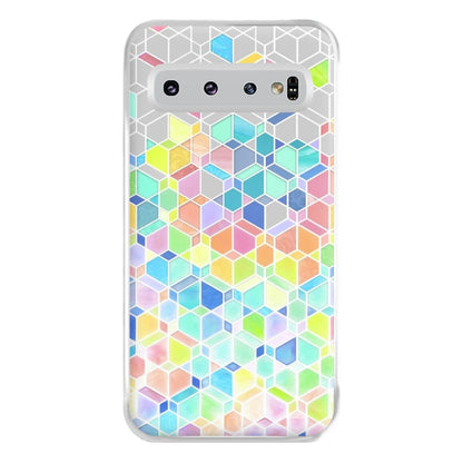 Bright Hexagon Pattern Phone Case for Galaxy S10 Plus