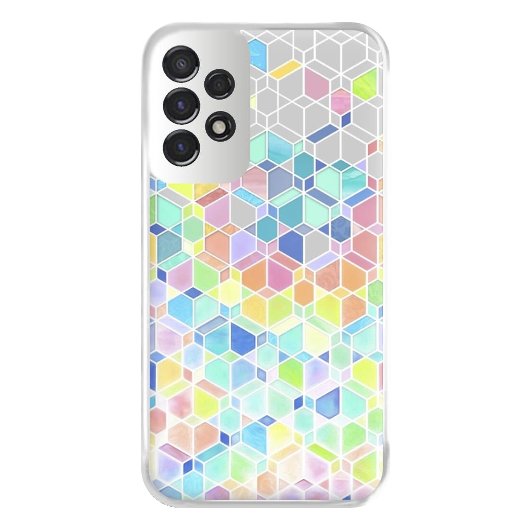 Bright Hexagon Pattern Phone Case for Galaxy A53