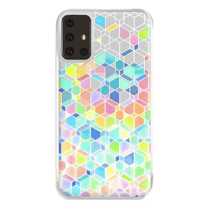 Bright Hexagon Pattern Phone Case for Galaxy A71