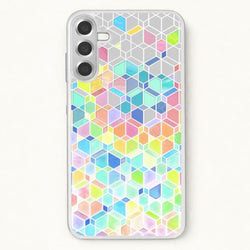 Bright Hexagon Pattern Phone Case for Galaxy A17