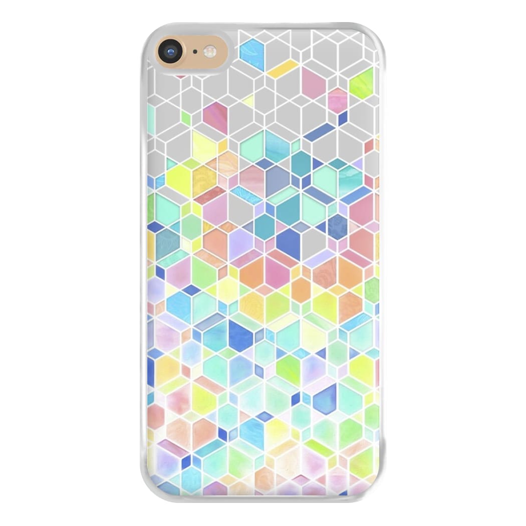 Bright Hexagon Pattern Phone Case for iPhone 6 Plus / 7 Plus / 8 Plus