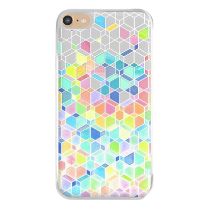 Bright Hexagon Pattern Phone Case for iPhone 6 Plus / 7 Plus / 8 Plus