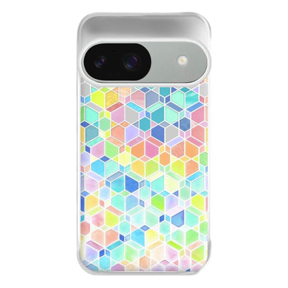 Bright Hexagon Pattern Phone Case for Google Pixel 9 / 9 Pro