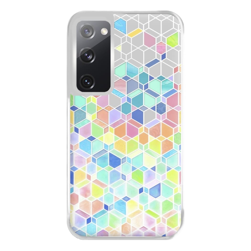 Bright Hexagon Pattern Phone Case for Galaxy S20FE