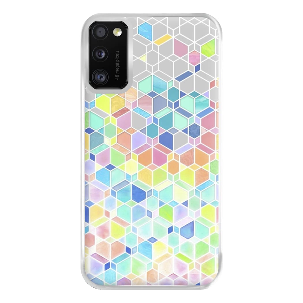 Bright Hexagon Pattern Phone Case for Galaxy A41