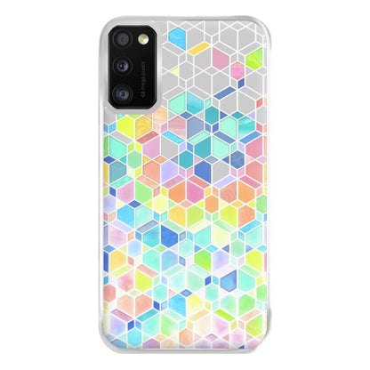 Bright Hexagon Pattern Phone Case for Galaxy A41