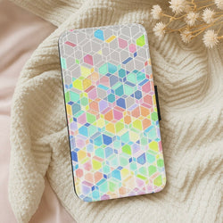Bright Hexagon Pattern Wallet Phone Case