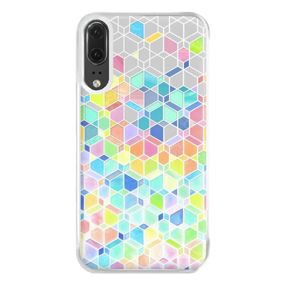 Bright Hexagon Pattern Phone Case for Huawei P20