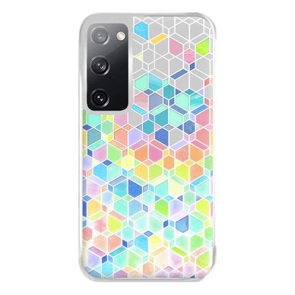 Bright Hexagon Pattern Phone Case for Galaxy S20