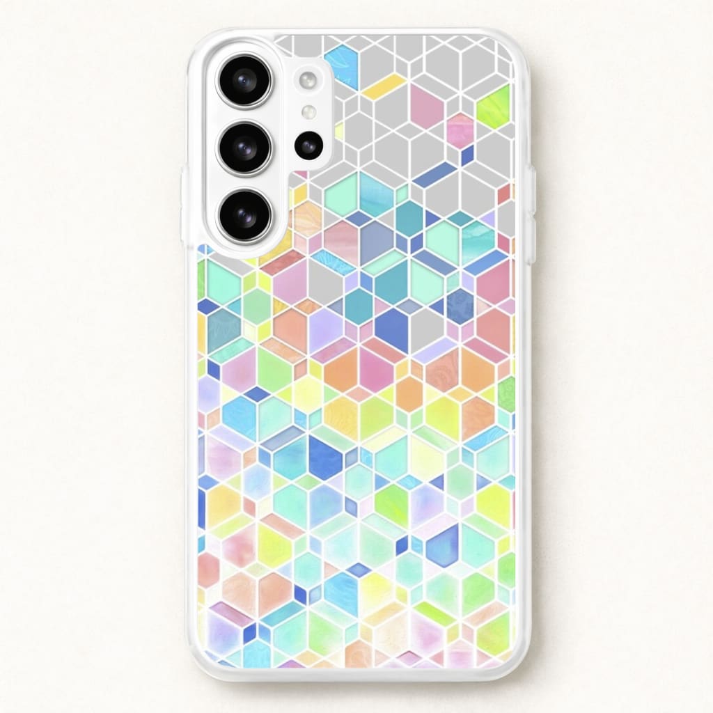 Bright Hexagon Pattern Phone Case for Galaxy S26 Ultra