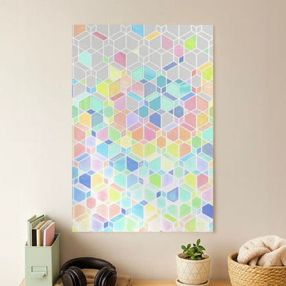Bright Hexagon Pattern Poster
