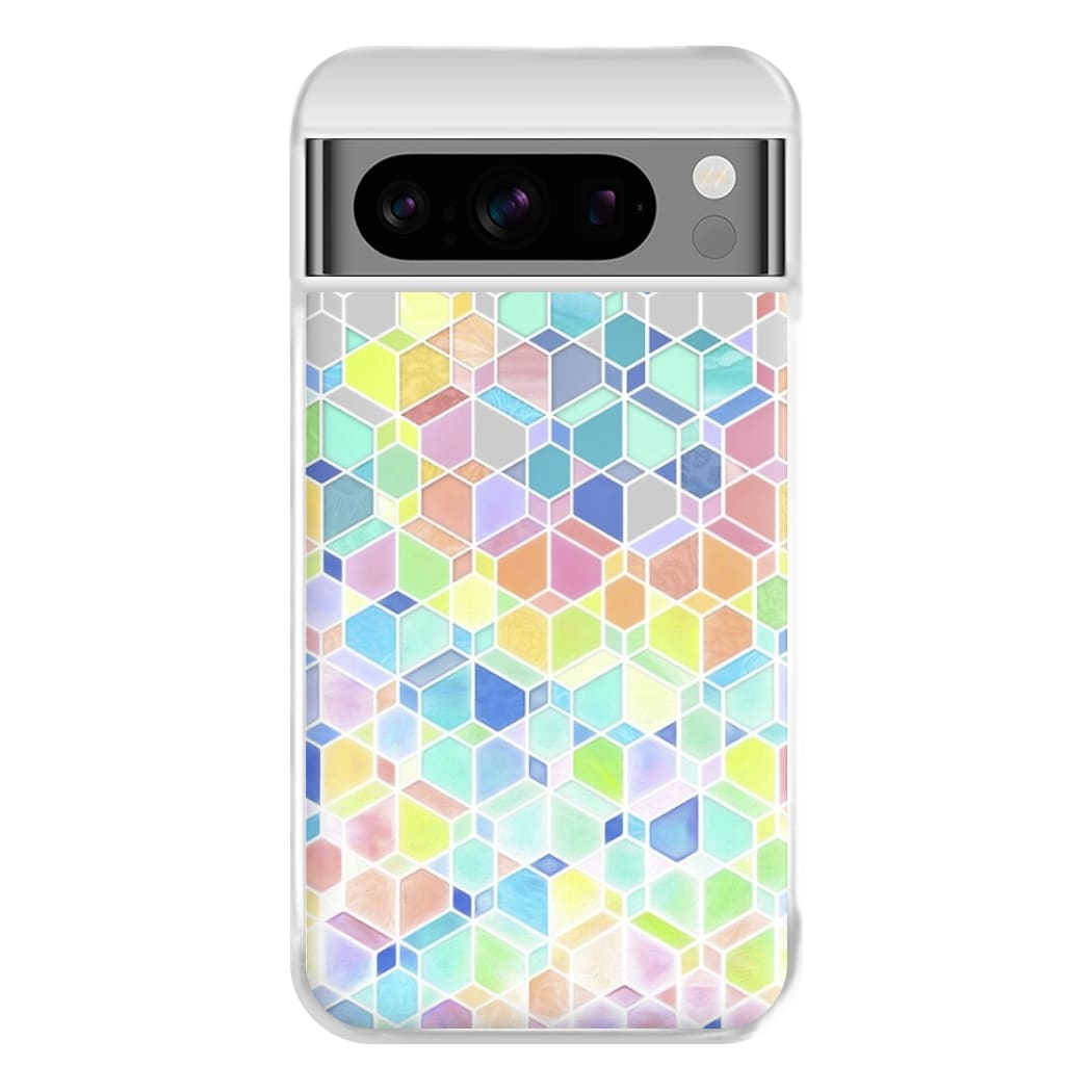 Bright Hexagon Pattern Phone Case for Google Pixel 8 Pro