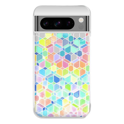 Bright Hexagon Pattern Phone Case for Google Pixel 8 Pro