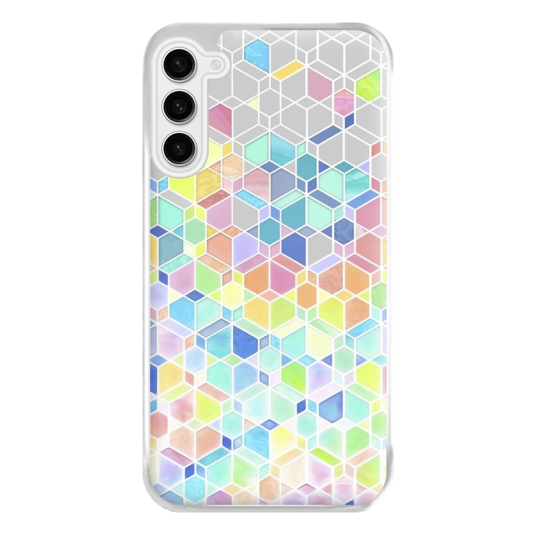 Bright Hexagon Pattern Phone Case for Galaxy S23FE