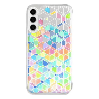 Bright Hexagon Pattern Phone Case for Galaxy S23FE