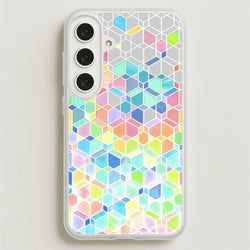 Bright Hexagon Pattern Phone Case for Galaxy S25FE