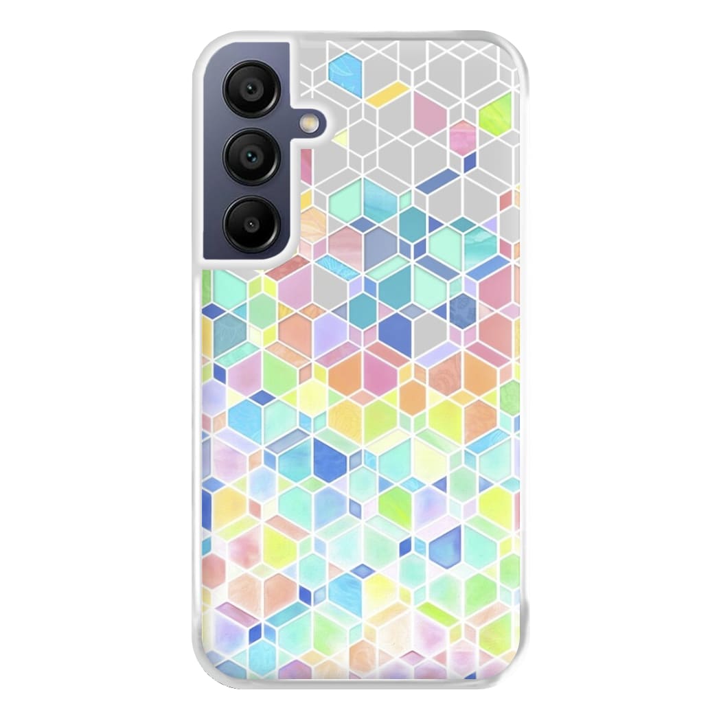 Bright Hexagon Pattern Phone Case for Galaxy A16