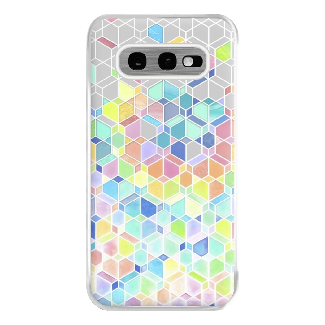 Bright Hexagon Pattern Phone Case for Galaxy S10e