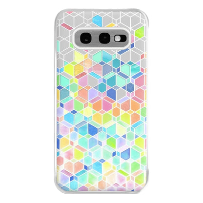 Bright Hexagon Pattern Phone Case for Galaxy S10e