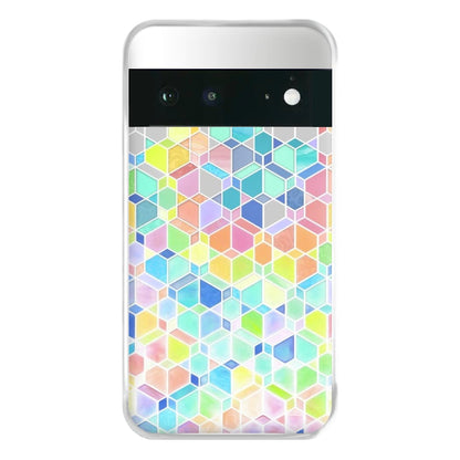 Bright Hexagon Pattern Phone Case for Google Pixel 6a