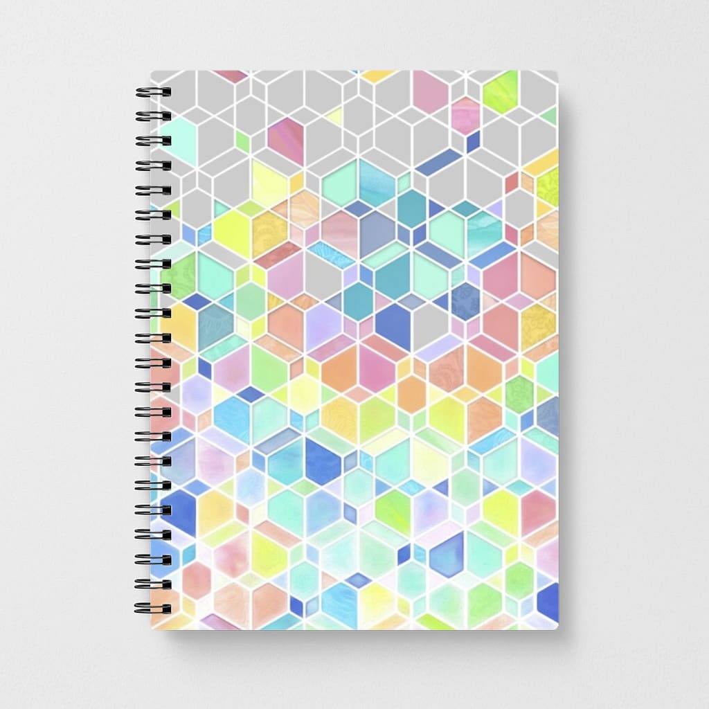 Bright Hexagon Pattern Notebook