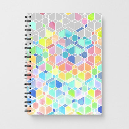 Bright Hexagon Pattern Notebook