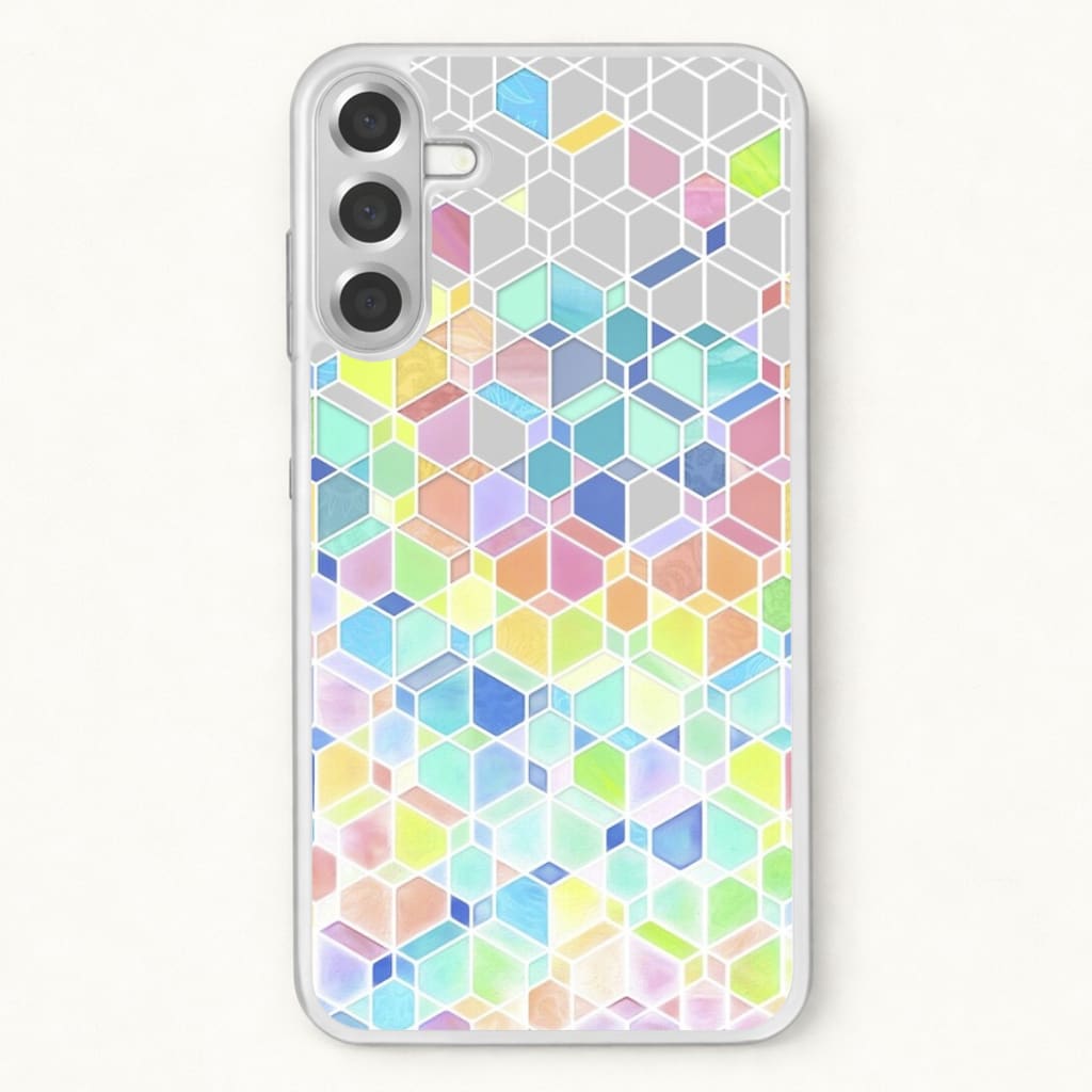 Bright Hexagon Pattern Phone Case for Galaxy A57