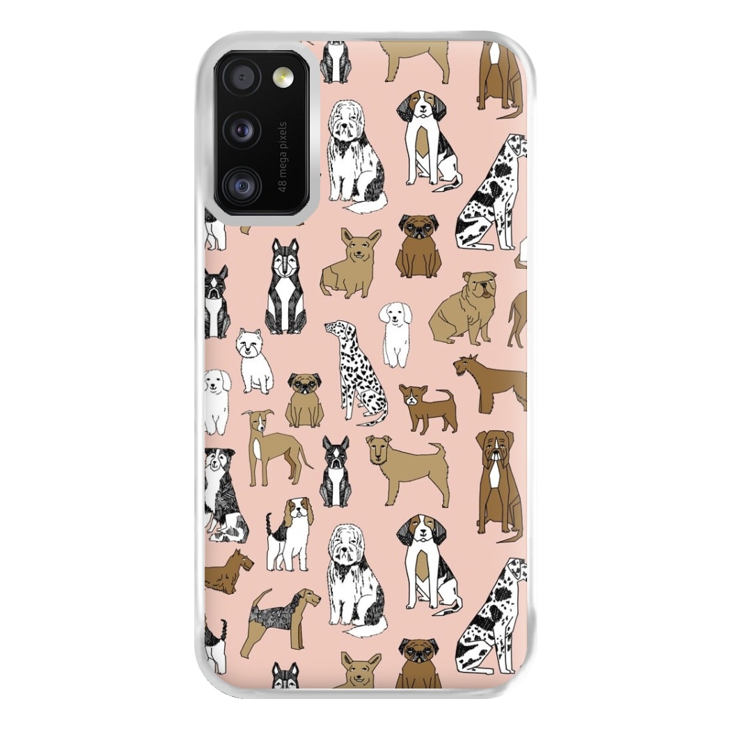 Dog Breeds - Animal Pattern Phone Case for Galaxy A41