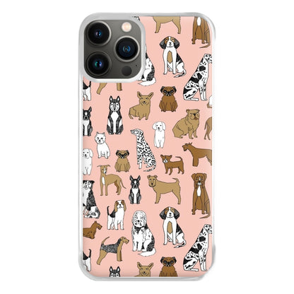 Dog Breeds - Animal Pattern Phone Case for iPhone 13 Pro Max