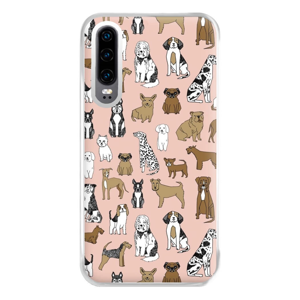 Dog Breeds - Animal Pattern Phone Case for Huawei P30