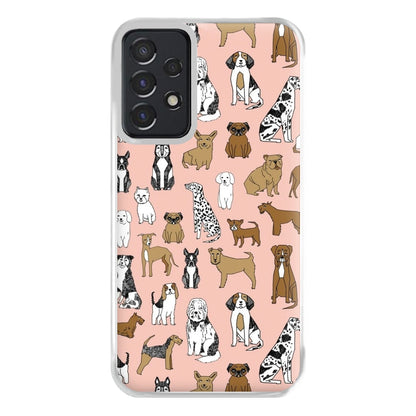 Dog Breeds - Animal Pattern Phone Case for Galaxy A52 / A52s