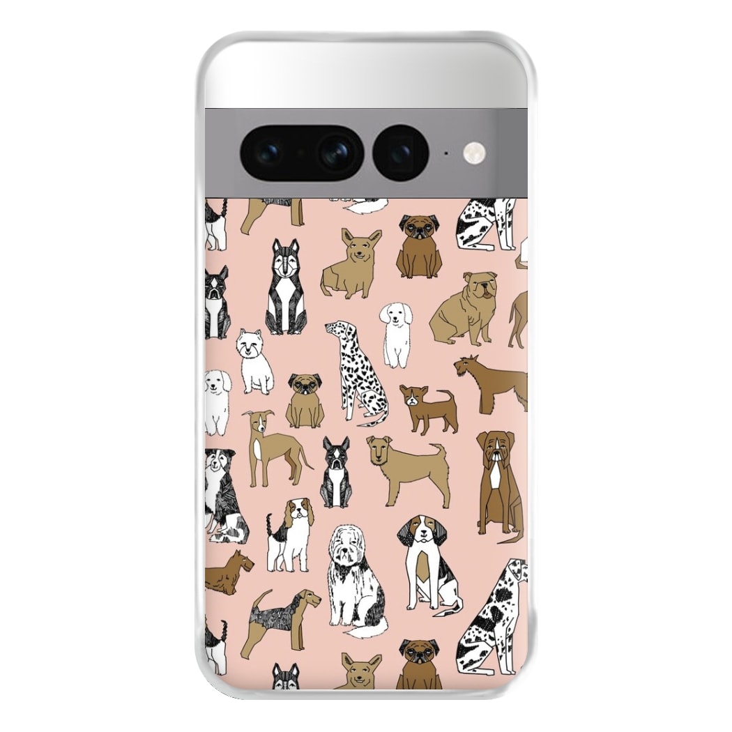 Dog Breeds - Animal Pattern Phone Case for Google Pixel 7 Pro