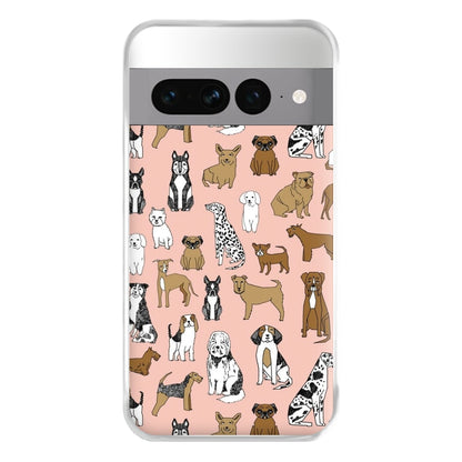 Dog Breeds - Animal Pattern Phone Case for Google Pixel 7 Pro