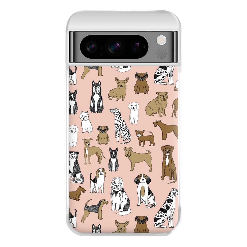 Dog Breeds - Animal Pattern Phone Case for Google Pixel 8 Pro