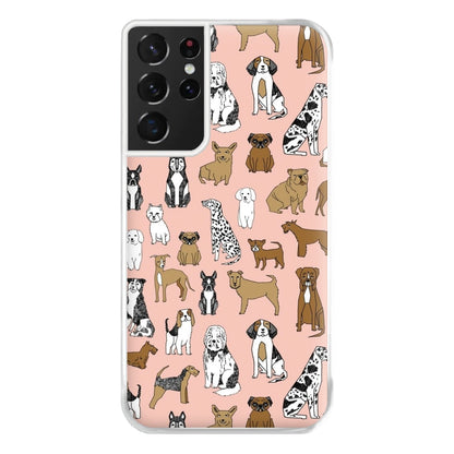 Dog Breeds - Animal Pattern Phone Case for Galaxy S21 Ultra